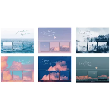 

360pcs Natural Scenery Pattern Post Memo Compact Practical Sticky Pad