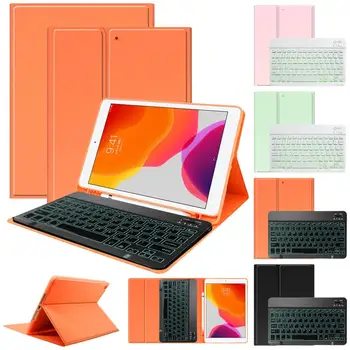 

Keyboard For iPad 10.2 2019 Tablet Case Ultra-thin Magnetic Wireless Bluetooth Keyboard Case with Pen Slot for iPad 7th Gen 10 2