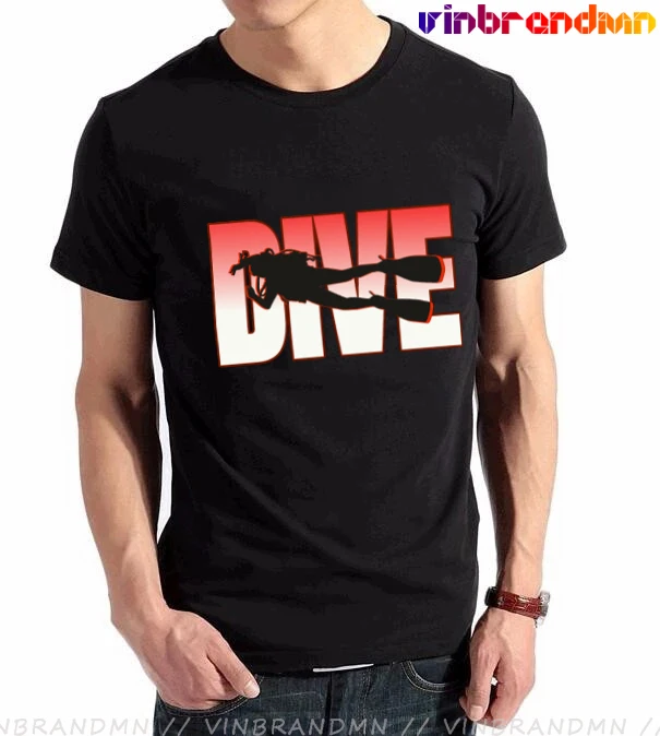 2021 Vintage Manica Corta Diver Tshirt Choyears Popolare Moda Casual Deep Sea Diving T-Shirt Fashion Logo Scuba Diving Uomo Tees