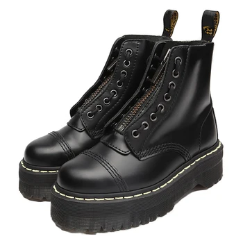 

drboots Women Ankle Boots Women High Quality Genuine Leather Boots Martens Autumn Botas Mujer Female Comfortable Shoes