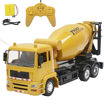 

RC Coagulation Cement Engineering Vehicle Model Toy Electric Light And Sound Model Remote Control Mixer Truck children Toy Car