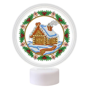 

DIY Diamond Painting Neon Lights House Mosaic Embroidery Lamp Light Home Desk Lamp Cross-Stitch Christmas Gift Ornaments