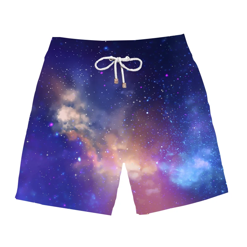 Harajuku мужские шорты штаны из сетчатого материала уличные мужские шорты 3XL Вселенная звезд 3d принт дышащие быстросохнущие короткие штаны