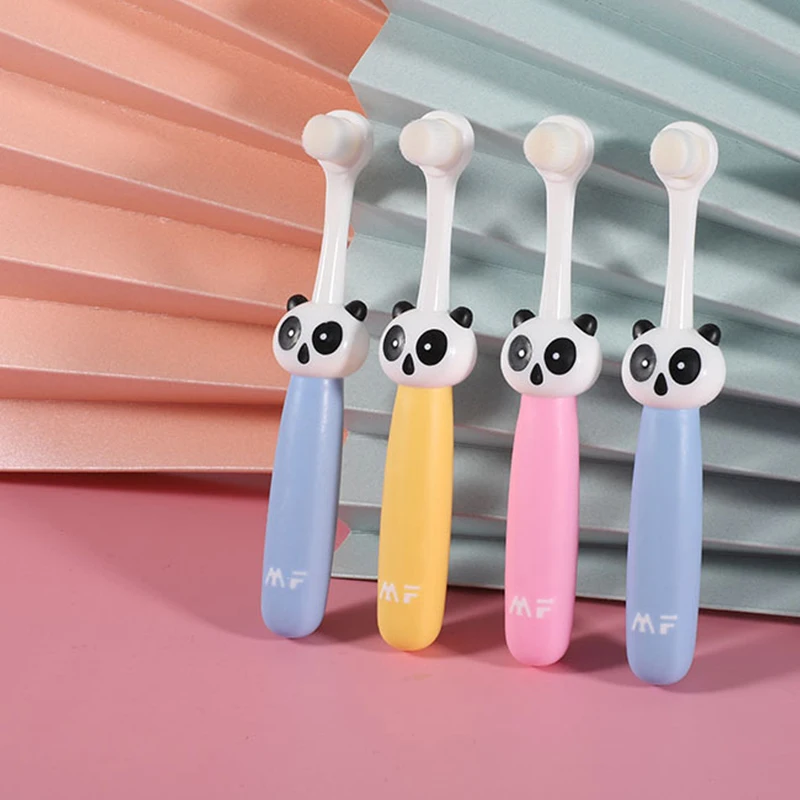 Soft Children&#39s Toothbrush Giant Panda Head Handle Small | Красота и здоровье