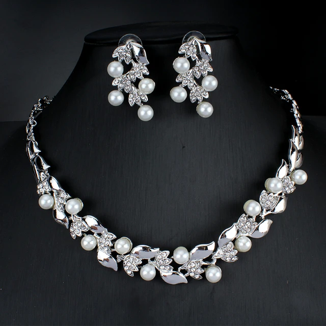 Imitation Pearl Necklace Earrings Dubai 