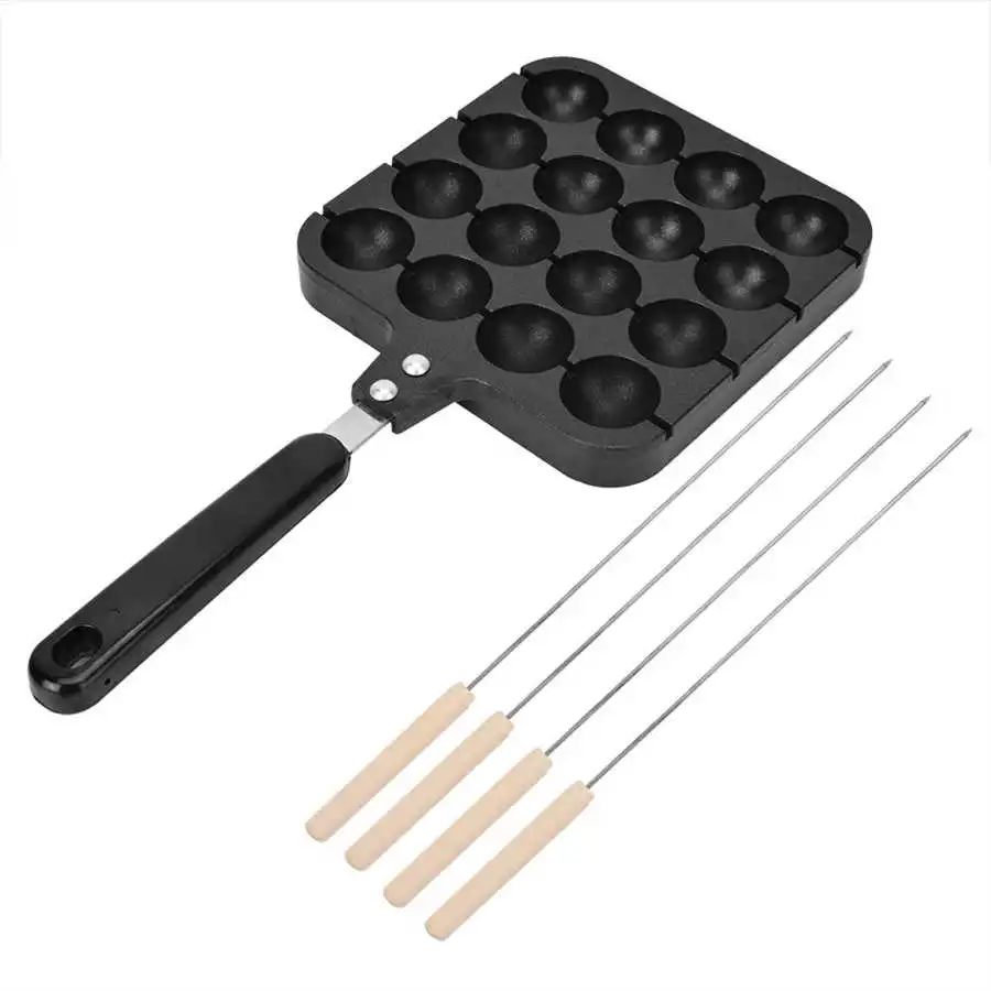16 Holes Takoyaki Maker Non-Stick Takoyaki Grill Pan Plate Maruko Baking Forms Mold Pan Octopus Baking Machine for Kitchen baking pan baking tray