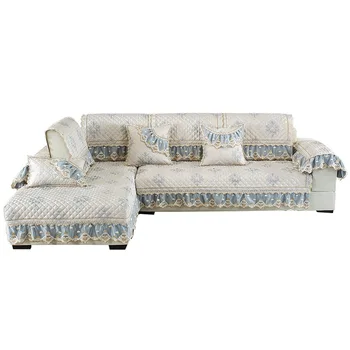

Four Seasons Universal European Style Sofa Cushion Linen Fabric Anti-slip Cushion Full Covered Sofa Cover Full Cover