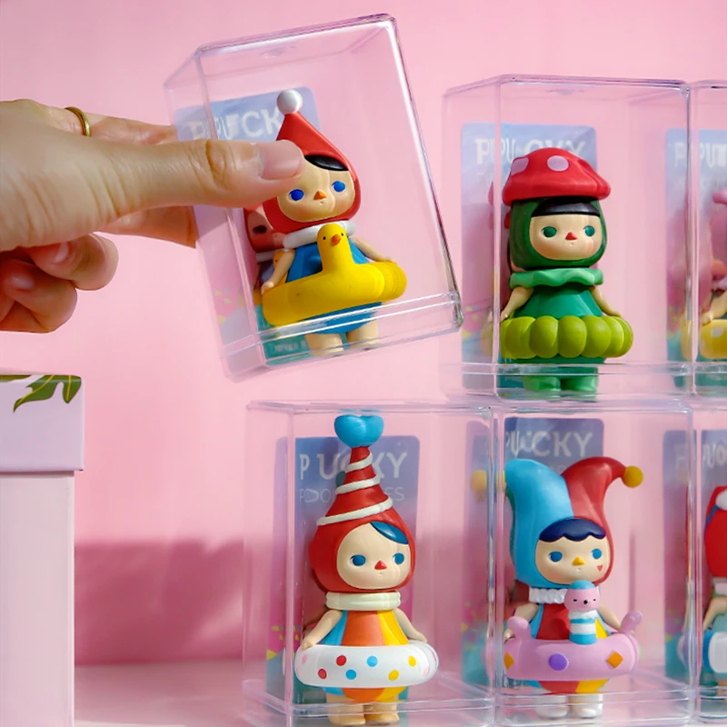 Toy Storage Box Anime Figure Rack Dustproof Transparent Plastic Single Display Cabinet Doll Organizer Gifts for Child and Friend