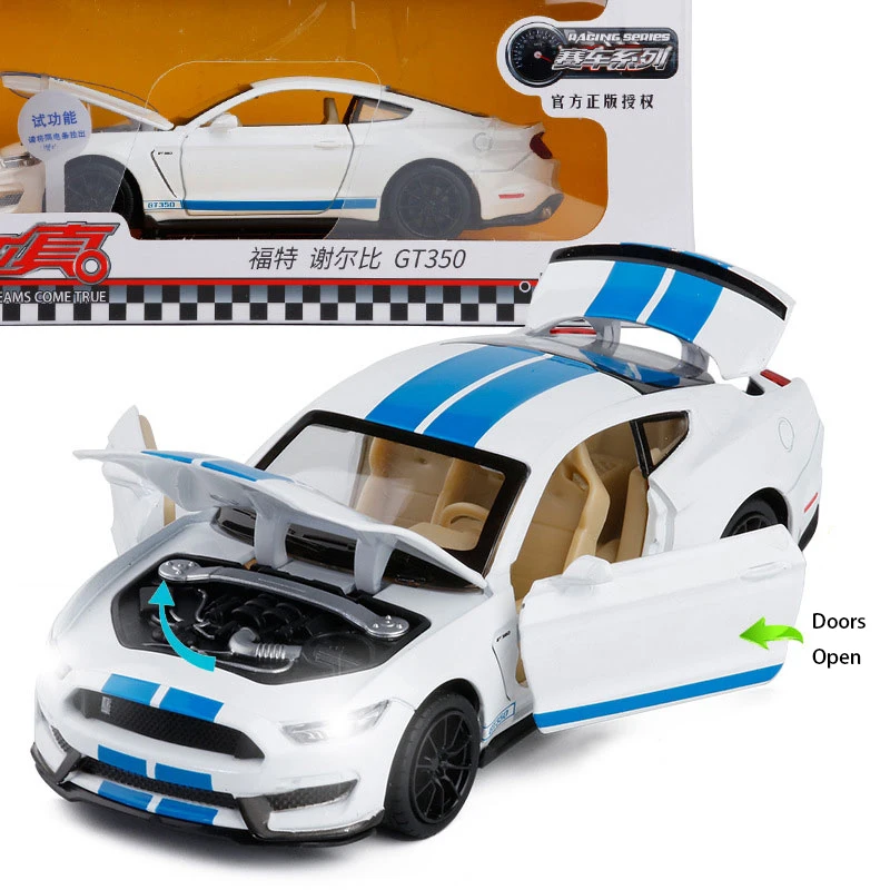 Спортивный автомобиль hommate 1/32 весы Ford Mustang Shelby GT350 металлический сплав 1:32 литье