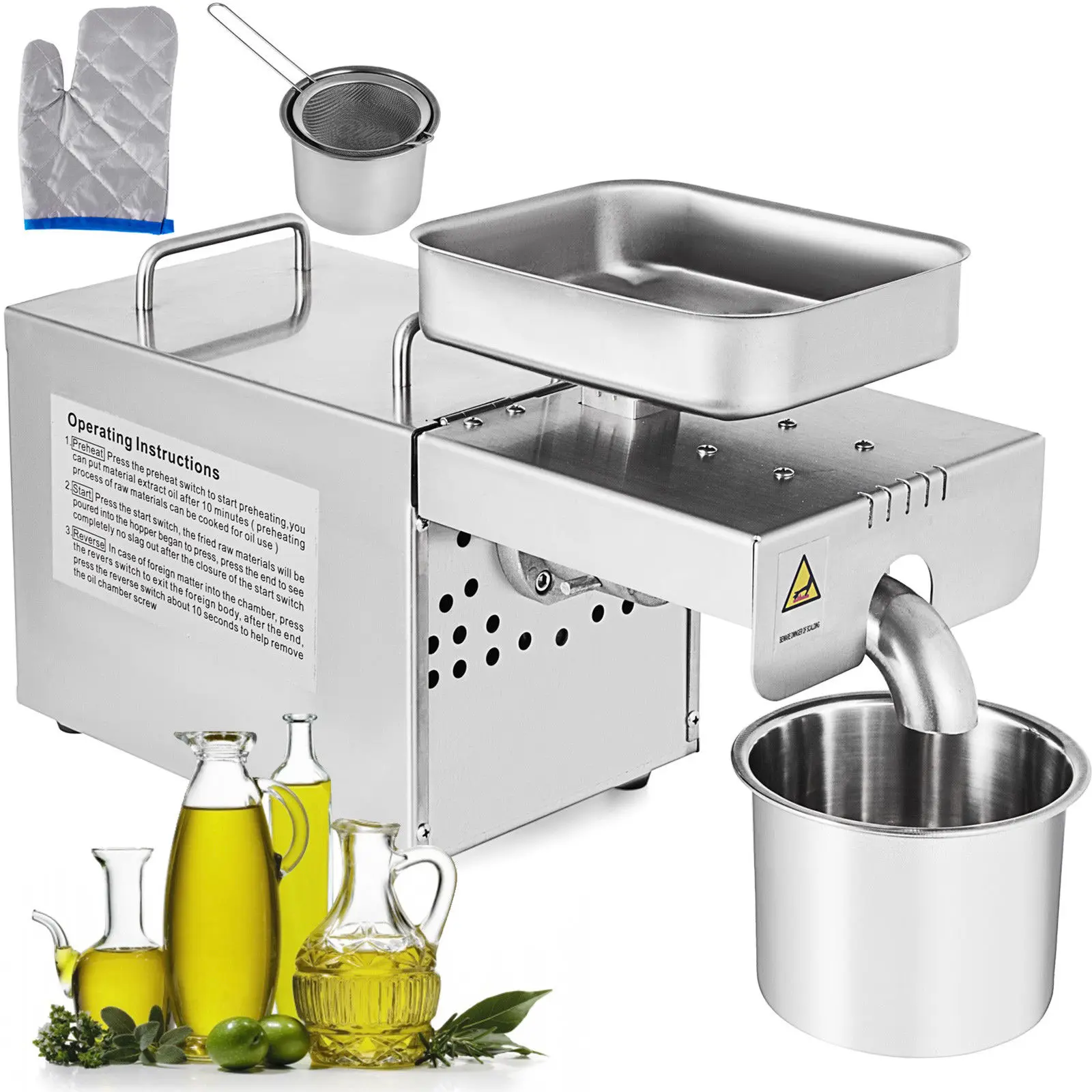 

High Quality Multifunctional Automatic Small Oil Press Machine Food Grade Stainless Steel Oil Expeller