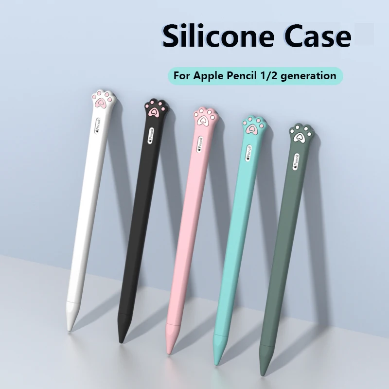 ibasenice Étui en Silicone 2Pcs pour Apple Pencil 2 Couverture de Manchon en Silicone Design Animal Mignon Compatible avec Le Stylo Apple 