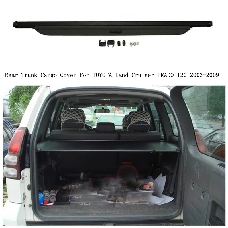 

For TOYOTA Land Cruiser PRADO LC120 FJ120 120 2003-2009 Rear Trunk Cargo Cover Partition Curtain Screen Shade Security Shield