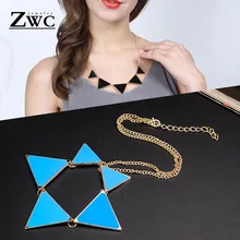 ZWCX Мода, черное, синее, Розовое женское панк винтажное ожерелье-цепочка для женщин, свадебное простое короткое ожерелье, ювелирные изделия