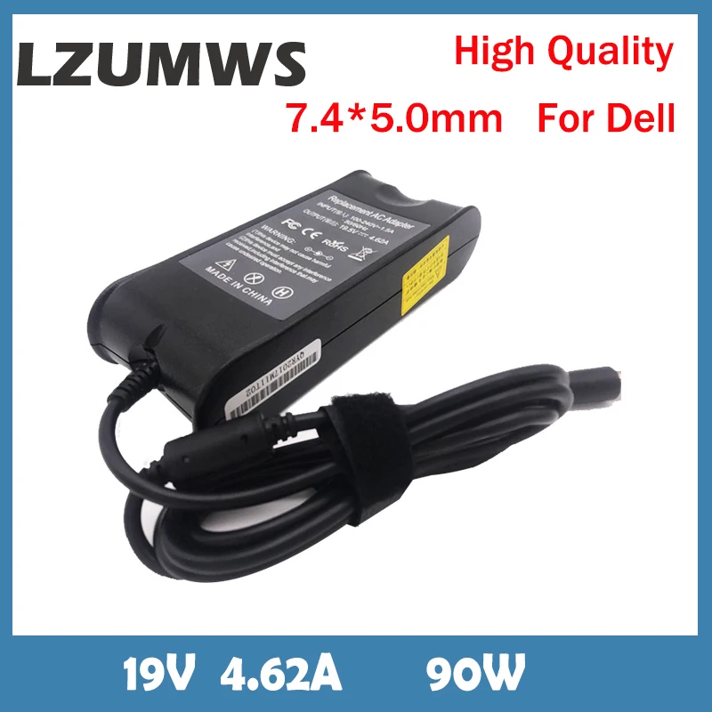 Adaptador de fuente de alimentación para portátil Dell, cargador de 19,5 V, 4,62a, 90W, 7,4x5,0mm, E4300, E5410, E6320, E6400, E6430, 3521para dell inspiron n5110