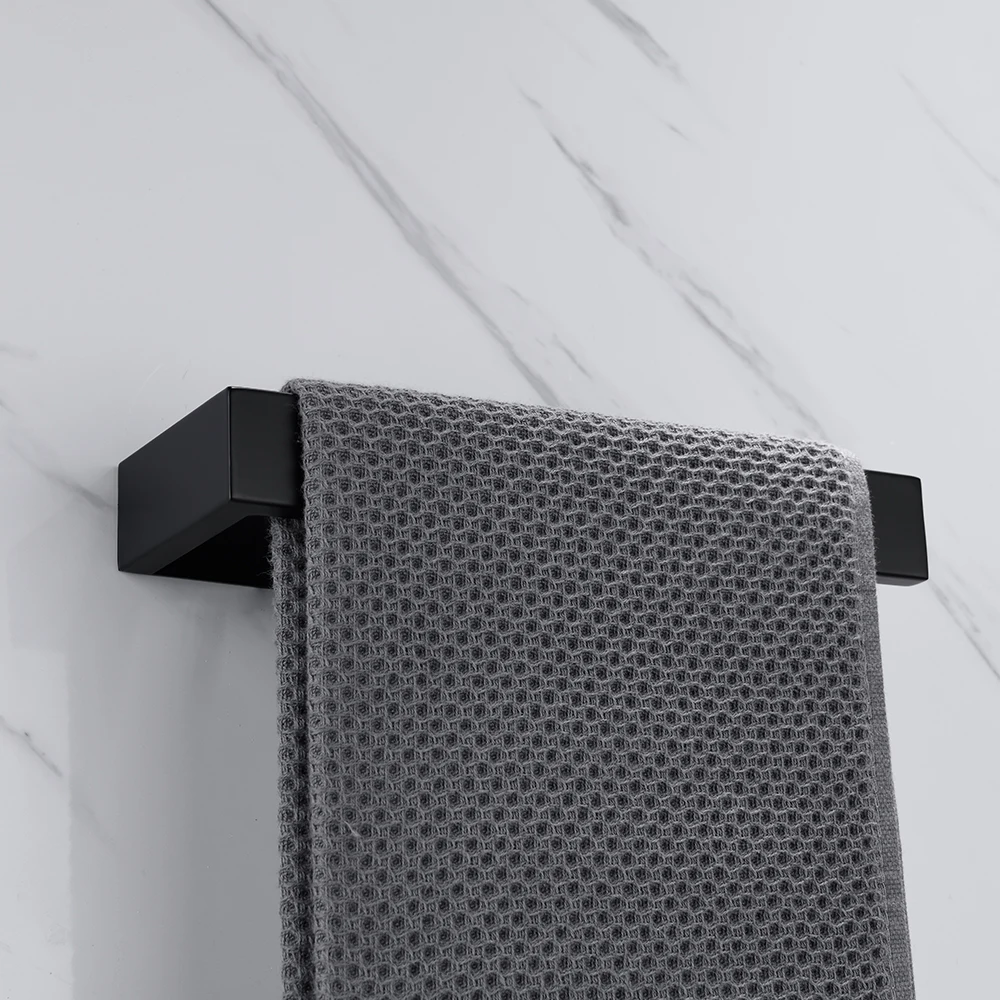 Matte Black Bathroom Accessories Set Hardware Kit Wall Mount Hand Towel Hanger Holder Toilet Roll Paper Rack Robe Hook Rail paper towel holder,toilet paper holder,towel hook,bathroom hardware set,bathroom hardware accessories,clothes hook