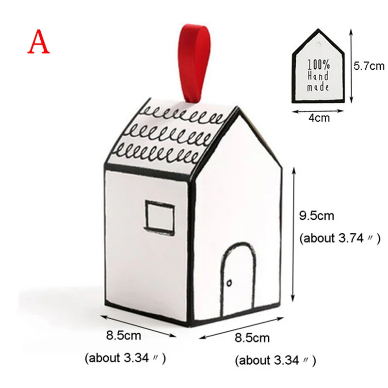 house shape wedding candy birthday cookie cake party decoration gift box