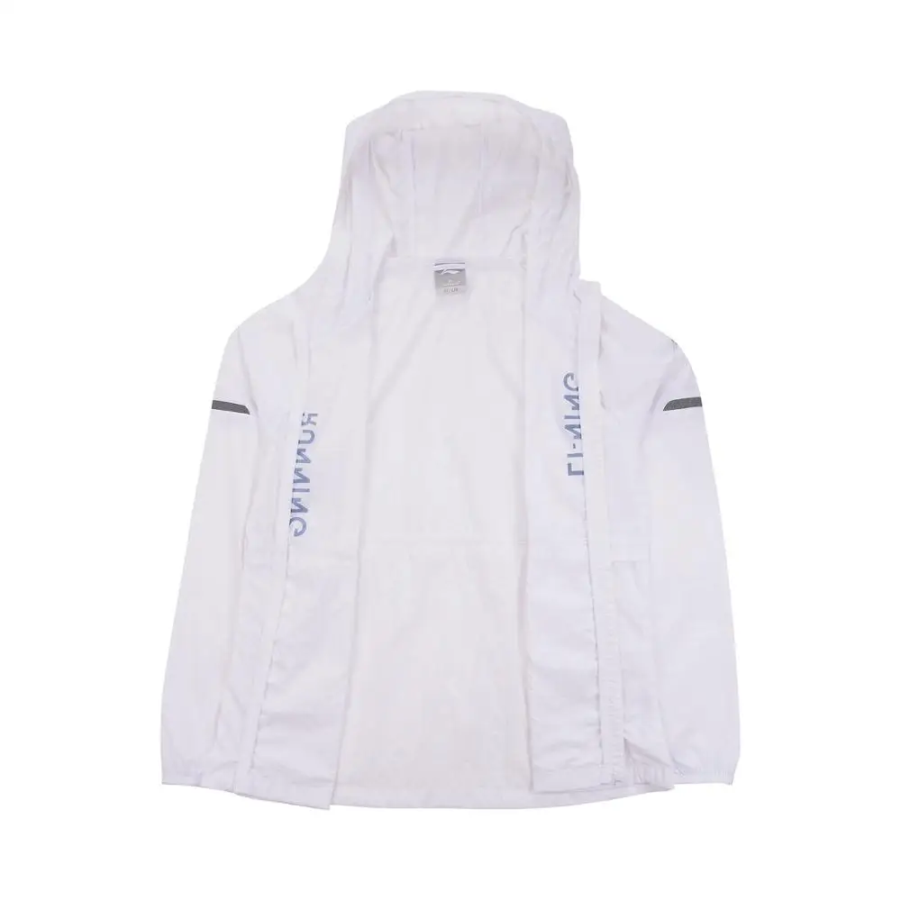 Li-Ning Женская ветровка для бега свободный крой нейлон анти УФ спортивные пальто подкладка куртки с капюшоном AFDP204 WWF928