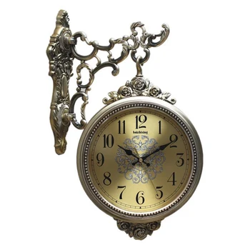 

European Vintage Silent Wall Clock Large Simple Living Room Decoration Wall Watch Shabby Chic Zegar Home Decoration C8T163