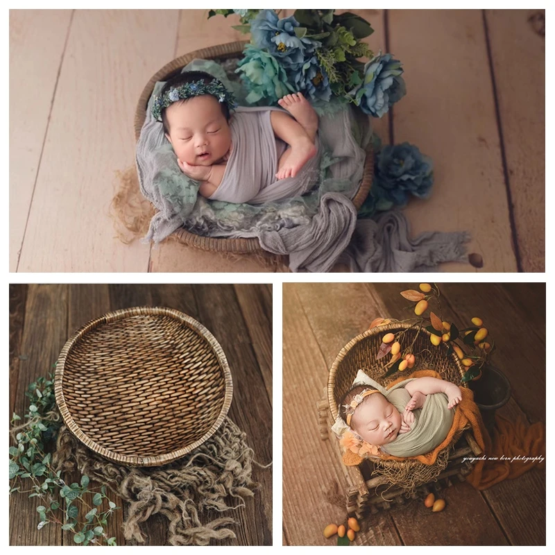 Newborn Photography Props Retro Old Basket Baby Photographing Manual Rattan Original Basket Studio Baby Photo Baby Seats Sofa Aliexpress