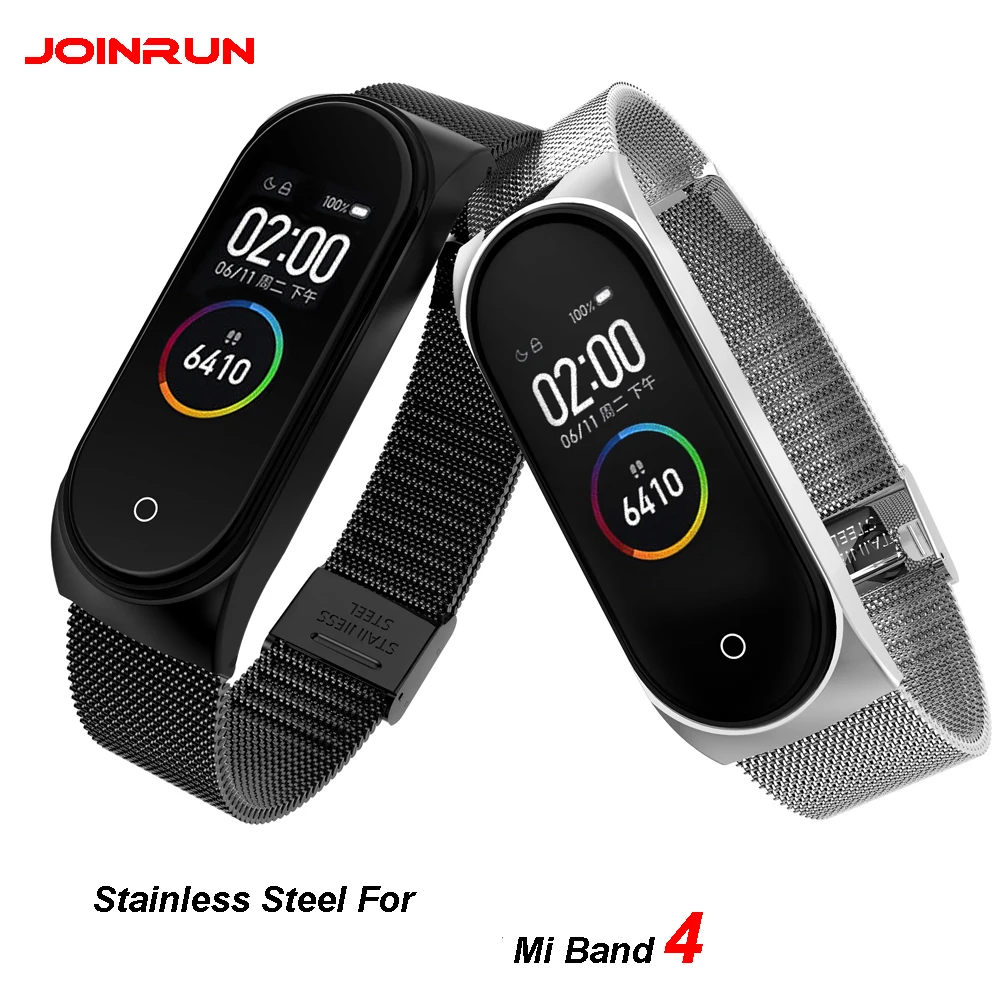 Ремешок для Xiaomi mi Band 4 3 металлический ремешок из нержавеющей стали band браслеты