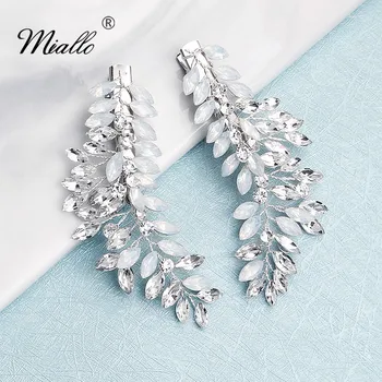 

Miallo 2019 Fashion Newest Wedding Hair Clips Women Bridal Headpieces Hair Jewelry Accessories Austrian Crystal Handmade Hairpin