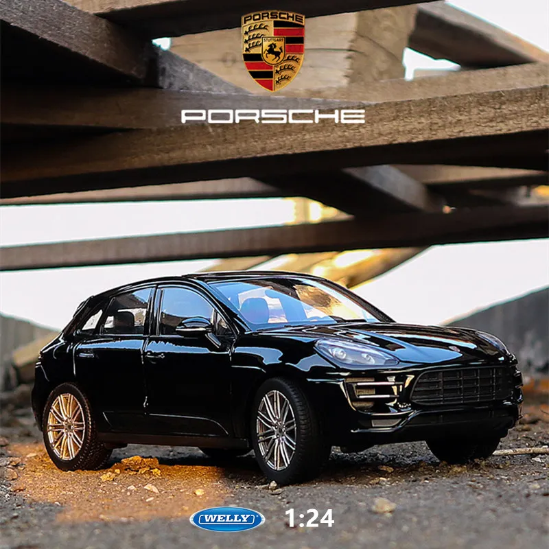 Welly 1:24 Porsche macan Boxter Черный Автомобильный брелок для автомобильных ключей