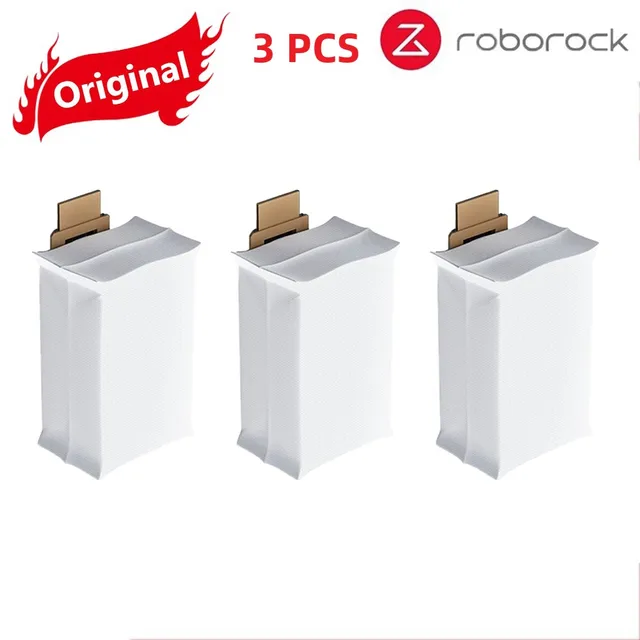 Original Roborock S7 Parts of Washable Filter Main Brush Mop Cloth Side Brush Dust Bag Bracket Robot Vacuum Cleaner Accessories Dust bag X3