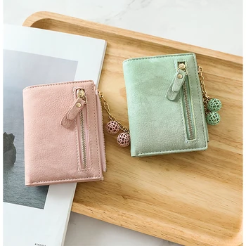 

Women Wallet PU Leather Short Zipper Coin Purse Multi-card Position Credit Card Holder Bifold Fashion Cute Female Clutch Bag