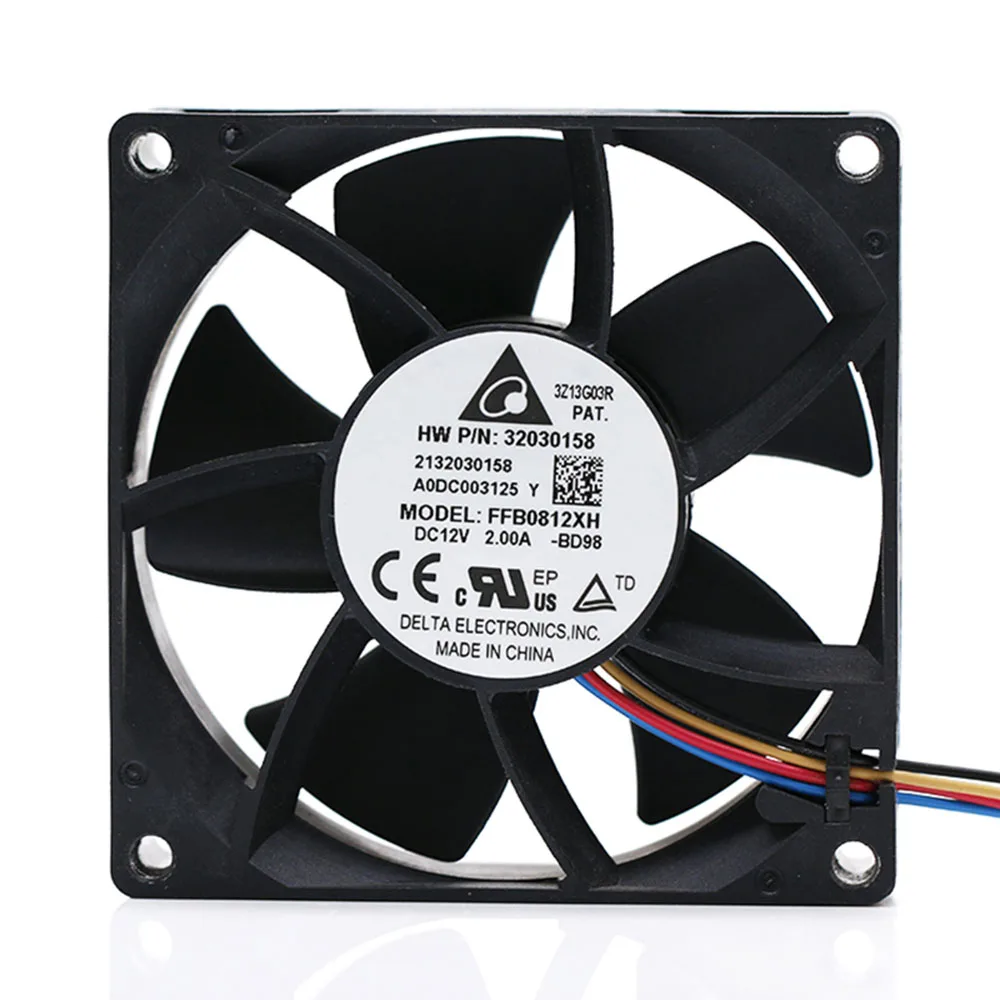 

For Delta FFB0812XH 8025 12V 2A 80X80X25mm 8cm high speed large air volume forced pressure cooling fan