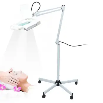 

LED 5X Magnifying Floor Stand Lamp Adjustable Magnifier Glass Cosmetic Lamp Len Facial Light For Beauty Salon Spa Tattoo