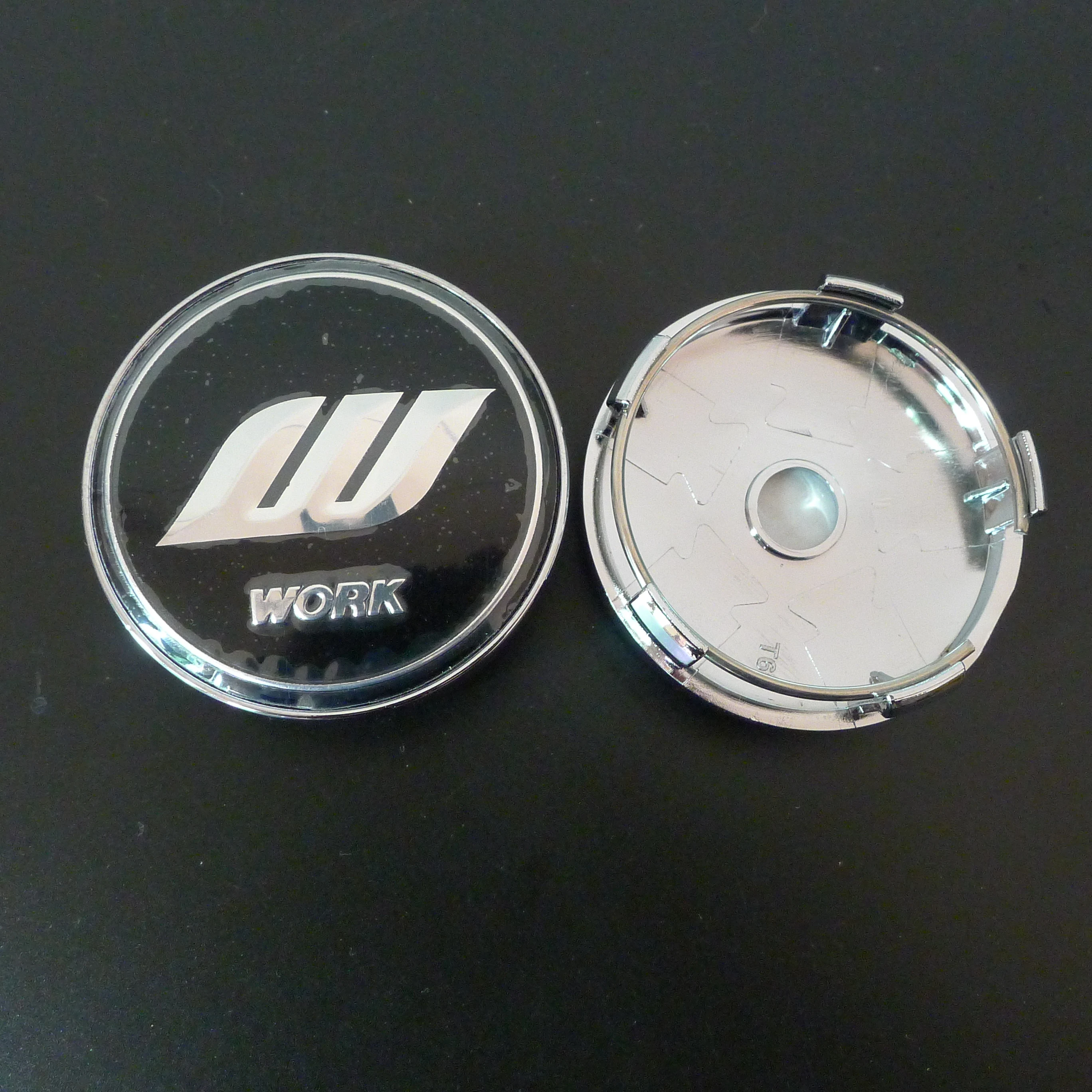 60mm VS W Work Wheels Center Hub Caps Logo Emblem Badge 4pcs