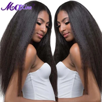 

Glueless Kinky Straight Human Hair Wig 13x4 Lace Front Wig 150% Yaki Straight Pre Plucked With Baby Hair Remy Human Hair Wigs