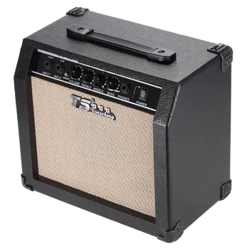 

GT-15 Professional 3-Band EQ 2 Channel Electric Guitar Amplifier Distortion Amp 15W with 5" Speaker