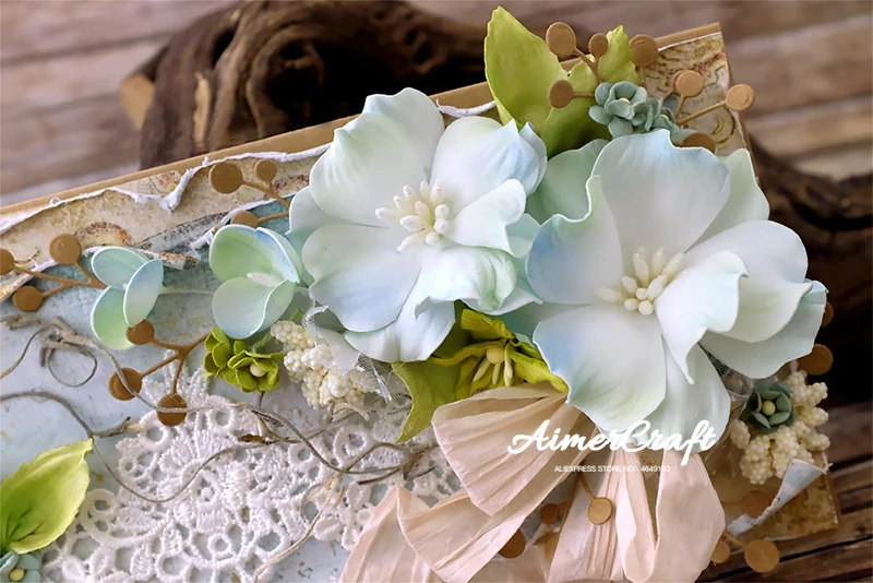 Металлические Вырубные штампы в виде цветов 4 шт. искусственные декоративные