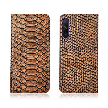 

Python pattern genuine leather flip cover card slot holder for Huawei Honor 9X Pro/Huawei Honor 9X phone case funda coque cover