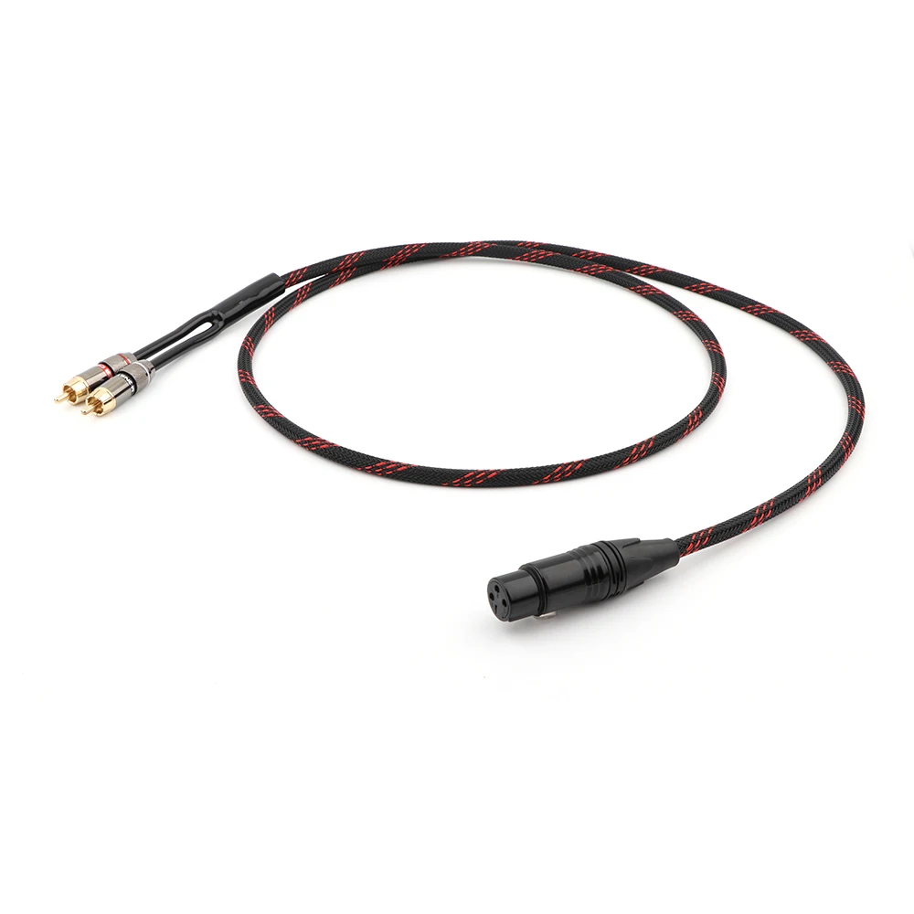 Hifi Canare XLR Female to 2RCA Audio Cable PC Mobilephone Amplifier Interconnect High Quality XLR Male to RCA Cable