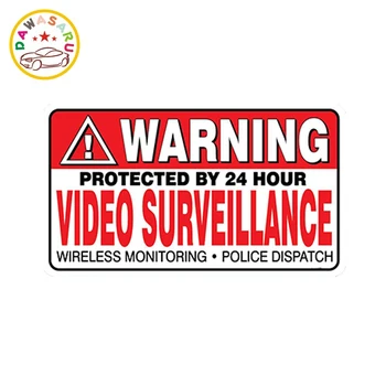 

DAWASARU Car Sticker WARNING Security System Stickers Home Alarm Decal PVC Car Styling Window Sticker Waterproof,13cm*8cm