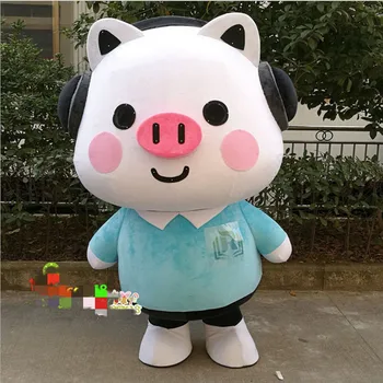 

Happy Pig Mascot Costume Suits Cosplay Party Game Dress Outfits Clothing Advertising Carnival Halloween Easter Festival Adults