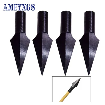 

12Pcs Archery Arrowhead Hunting Alloy Stainless OD 10mm ID 8mm 4 Fixed Blade Arrow Points Metal Tips Shooting Accessories