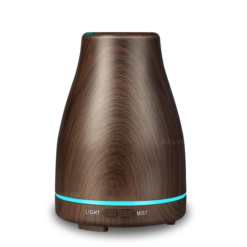 

120ml Ultrasonic Air Humidifier Essential Oil Diffuser Aroma Lamp Aromatherapy Electric Aroma Diffuser Mist Maker for Home-Wood