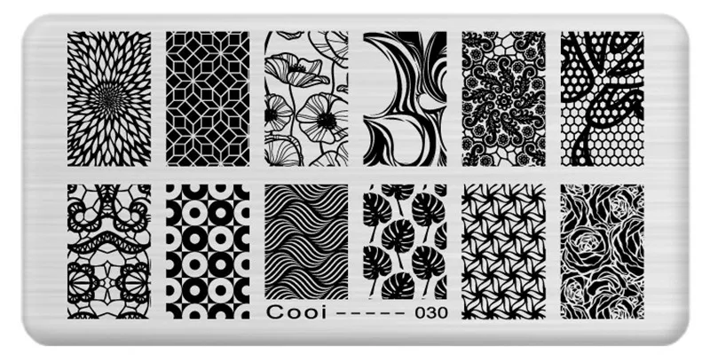 Kalvaro 1 шт. для дизайна ногтей штамп из сплава нержавеющей стали для штамповки ногтей шаблон пластины маникюрный трафарет Инструменты 36 модель на выбор - Цвет: 30