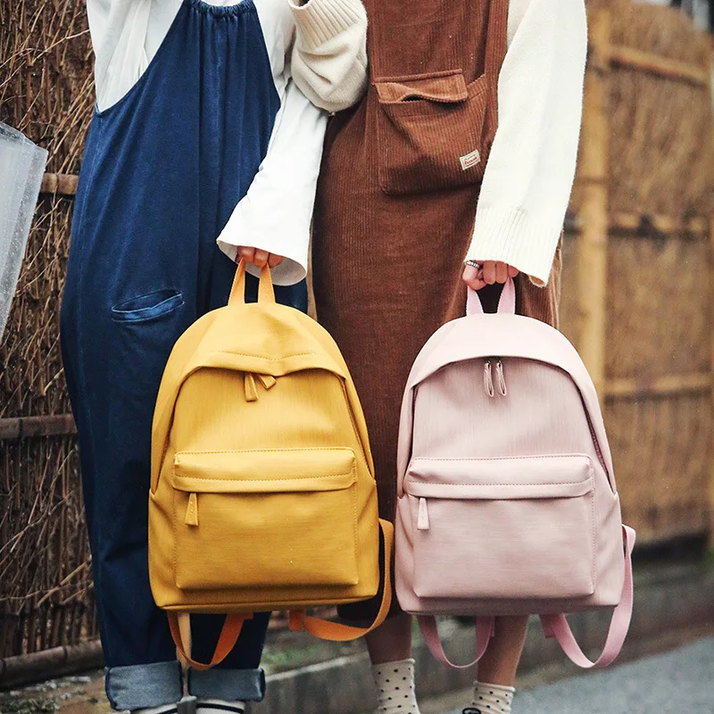 

WOMEN'S Backpack New Style Simple Generous Casual Backpack Fashion Solid Color Versatile Backpack Student School Bag