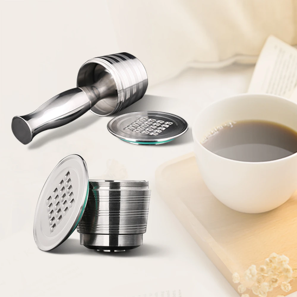 Nespresso нержавеющая сталь многоразовая кофейная капсула кофе тампер многоразовый