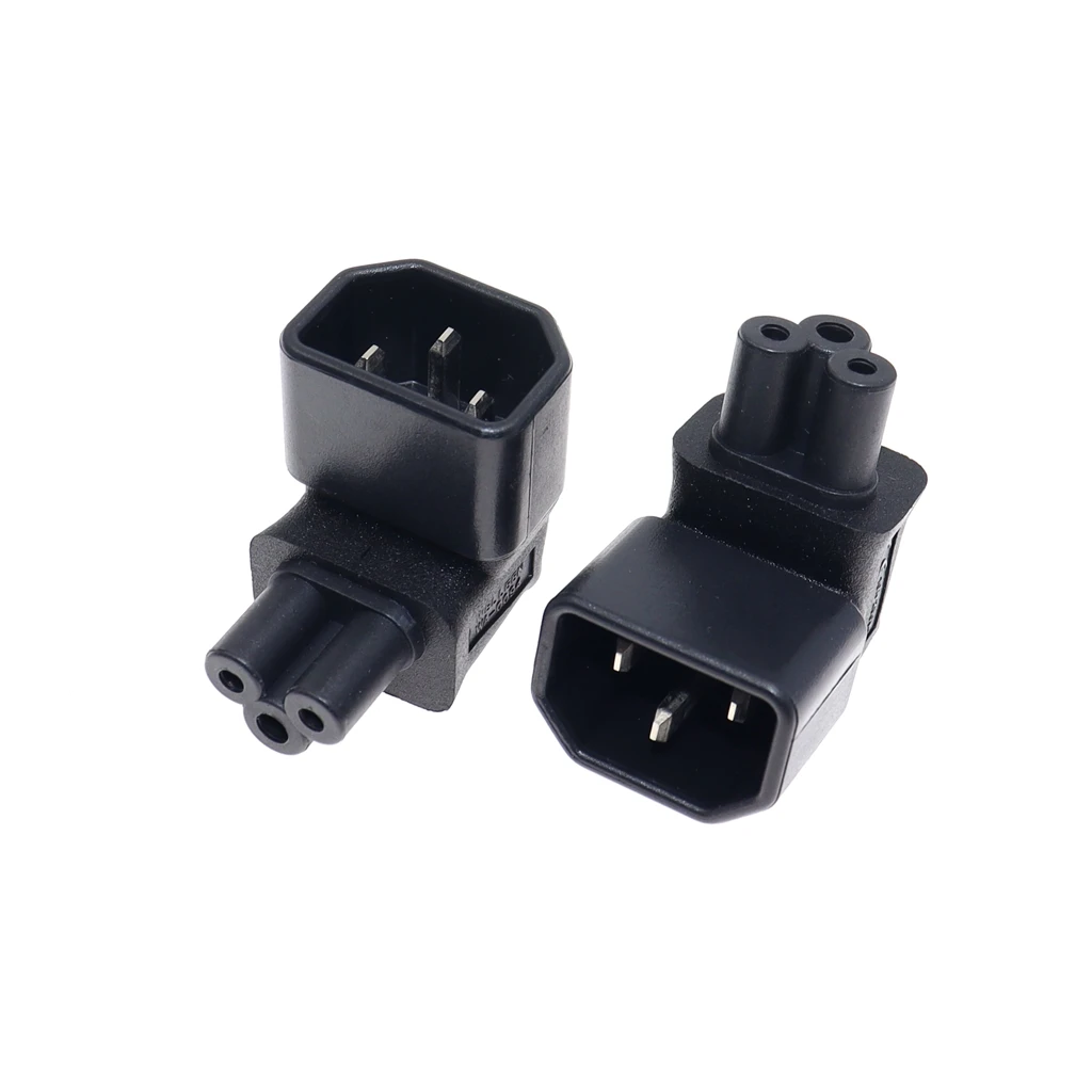 3-контактный угловой адаптер питания IEC 320 C14-C5 штекер-гнездо конвертер популярный