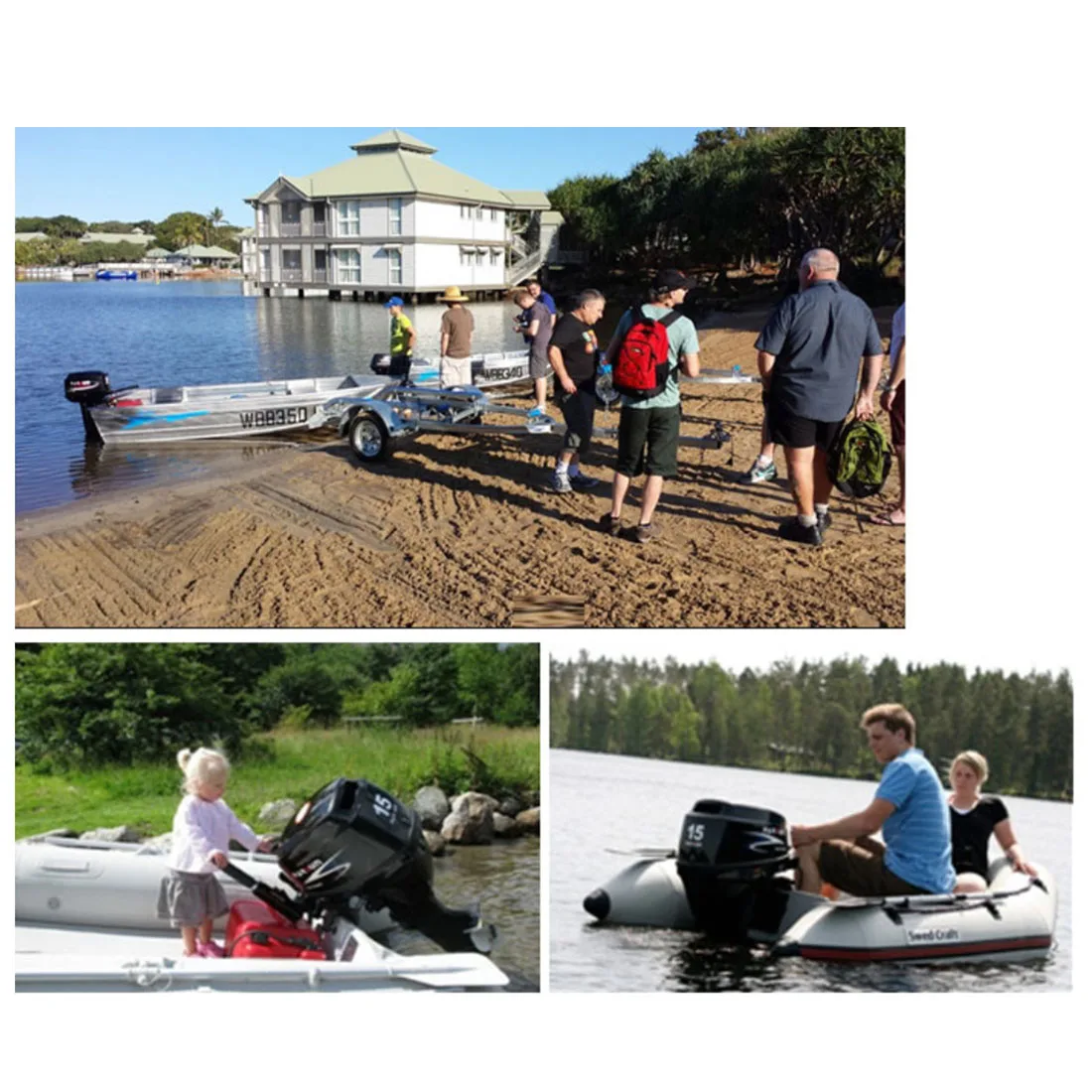 2-х тактный двигатель 6.5Hp 102cc дизельный двигатель с водяным охлаждением ручной короткой оси газ МОРСКОЙ лодочный двигатель для 2,7-и формирующая листы для кровли 4 м Мини лодка