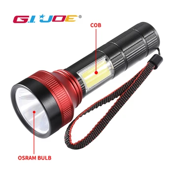 

GIJOE usb rechargeable flashlight 3 modes osram torch waterproof built-in battery portable spotlight new applicable Aluminum