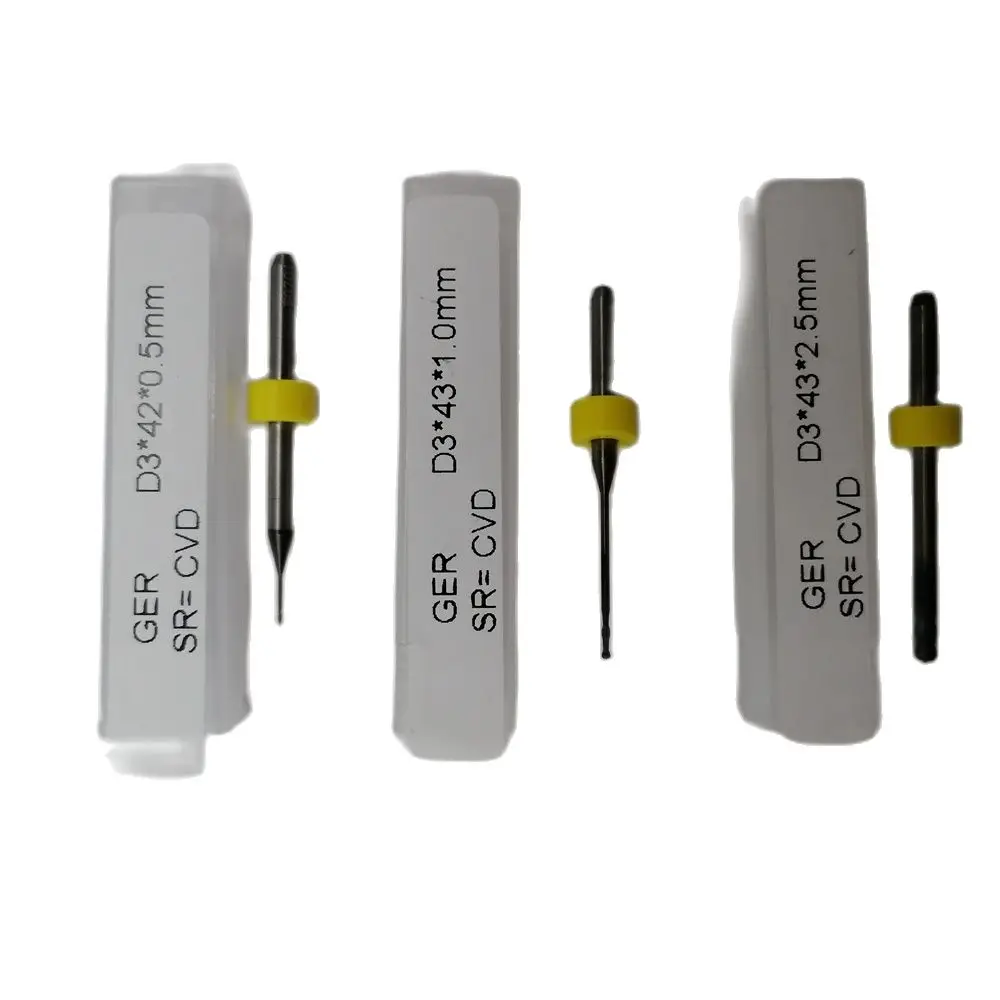 Sirona Inlab Mcx5 Utensili Per Fresatura Dentale Con Rivestimento Diamantato (Cvd) Frese A Scoppio Cad Cam Frese 800-1000 Unità Frese Per Uso Odontote