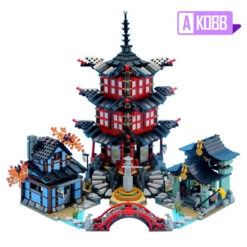 

In Stocks Bricks Toys Lepinblock Ninjagoed Temple of Airjitzu 70751 Building Blocks LED Light Toy for Boys and Girls Gifts
