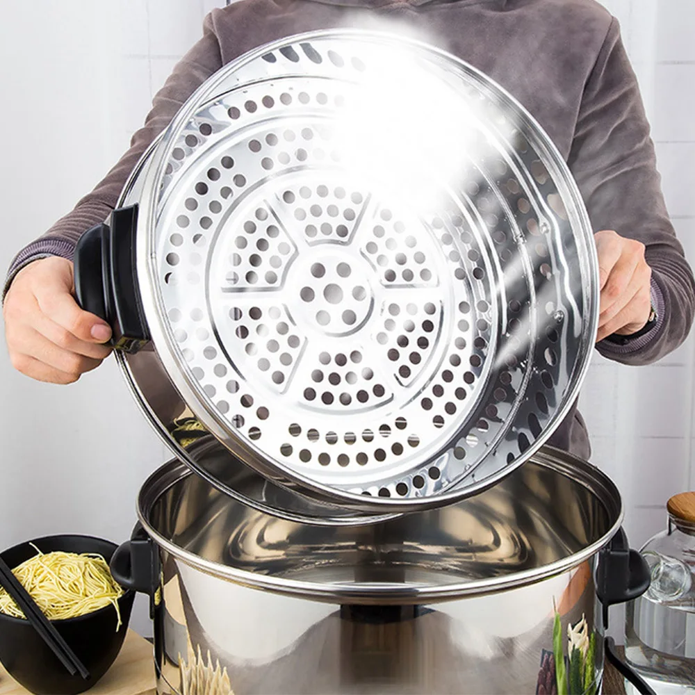 35CM Stainless Steel Large Capacity Electric Steamer Small Steamed Bun Steamer With Four Layers Dumplings Steam Oven 3