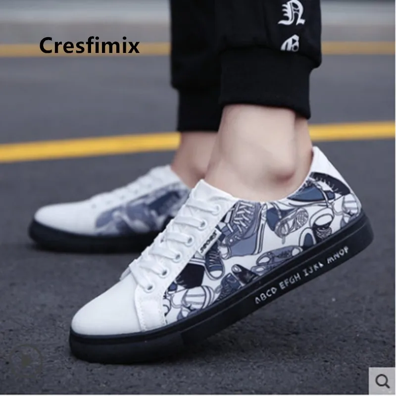 Cresfimix zapatos hombre; Мужская модная удобная парусиновая обувь черного и золотого цвета; Мужская обувь высокого качества; сезон весна-осень; c3083